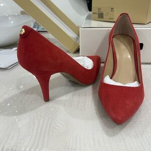 MICHAEL Michael Kors Red Suede Heels Brand New